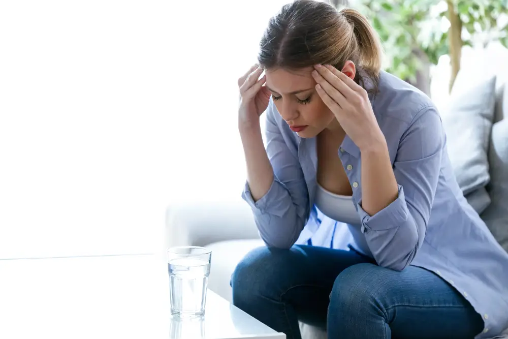 Unhappy lonely depreseed young women sitting