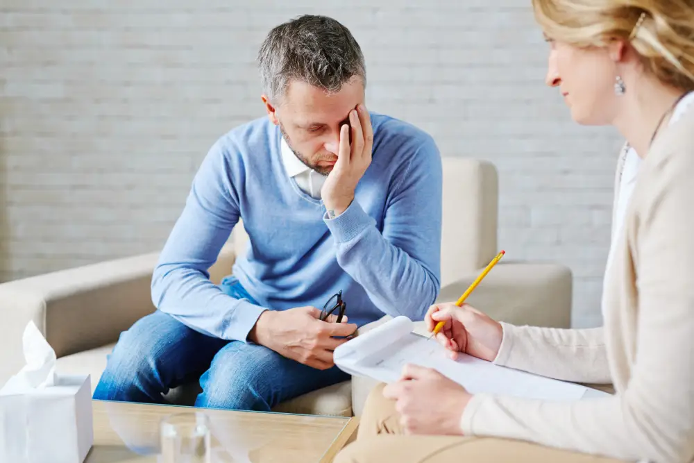 patient visiting psychologist